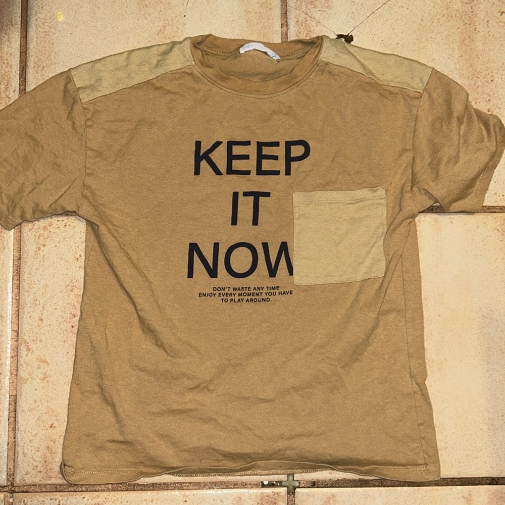 Zara Girls Graphic Tee “Keep it Now” size 11-12